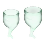 Satisfyer Feel Good, menstruatiecup, 15 ml + 20 ml, Lichtgroen, 2 stuks