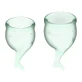 Satisfyer Feel Good, menstruatiecup, 15 ml + 20 ml, Lichtgroen, 2 stuks