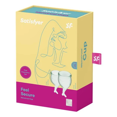 Satisfyer Feel Good, menstruatiecup, 15 ml + 20 ml, Lichtgroen, 2 stuks