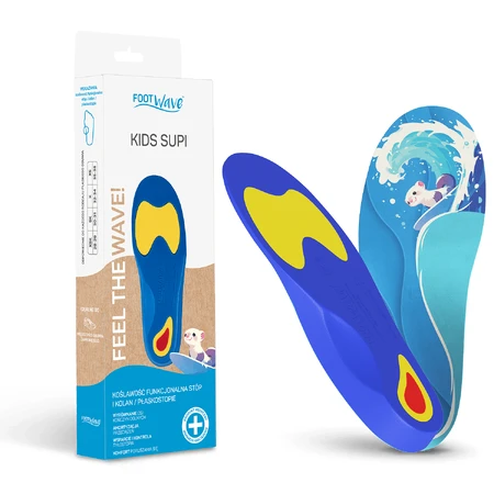 FootWave Kids Supi, orthopädische Einlagen, funktionelle Valgität der Füße und Knie, Plattfuß, Small Kids, 30-31, 1 Paar
