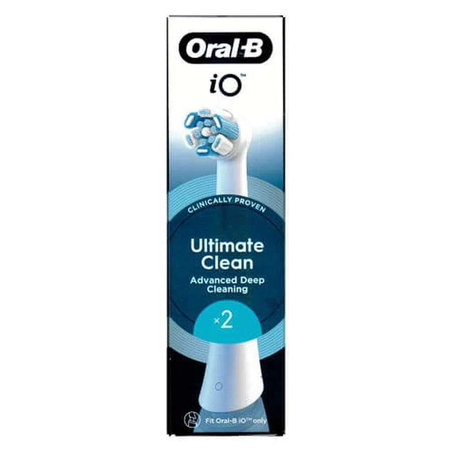 Weiße Nachfüllpackungen für elektrische Zahnbürste iO Ultimate Clean, 2 Stück, Oral-B