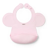 BabyOno, silicone bib with adjustable clasp, pink, from 6 months, 1 piece