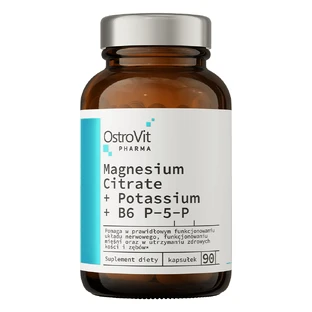 OstroVit Pharma Magnesiumcitrat + Postassium + B6 P-5-P, 90 Kapseln