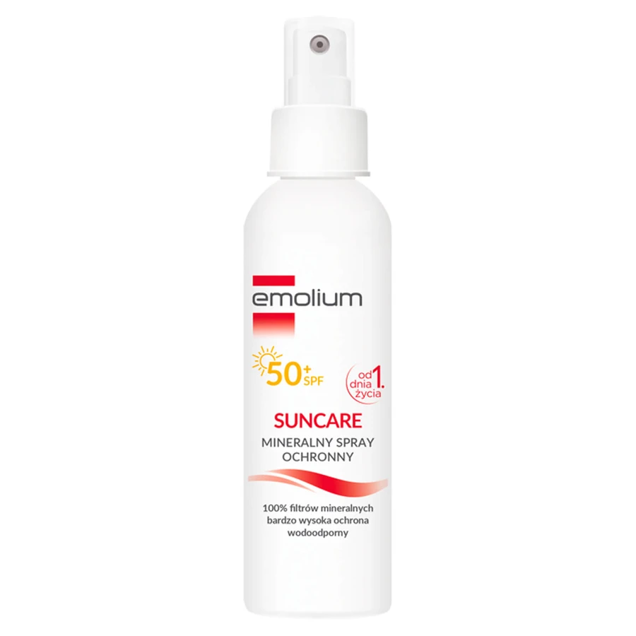 Emolium Suncare Set, mineralisches Schutzspray für Kinder ab dem 1. Tag und Erwachsene, SPF 50+, 2 x 100 ml + kostenloses Strandspiel "Fang den Ball"