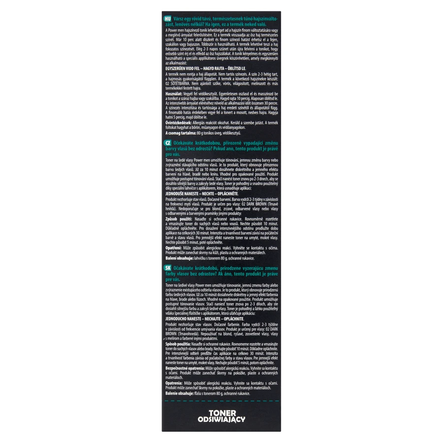 Joanna Power Men, ontlakkende toner, 02 donkerbruin, 80 g