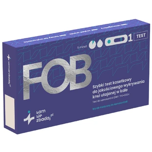 Onderzoek jezelf FOB, sneltest voor de kwalitatieve detectie van occult bloed in ontlasting, cassette, 1 stuk