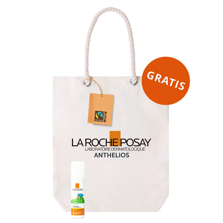 La Roche-Posay Anthelios Dermo-Pediatrics, lapte protector pentru față și corp de la 6 luni, SPF 50+, 50 ml + geantă de plajă gratuită