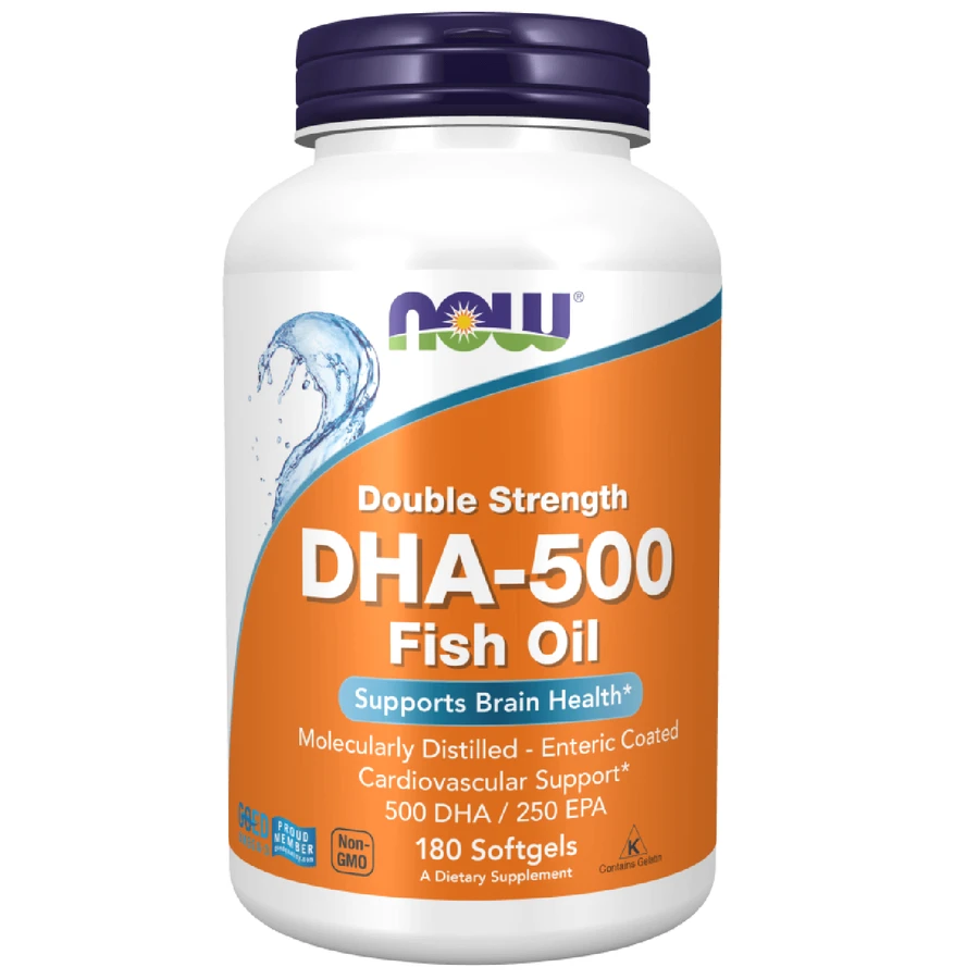 Now Foods DHA 500 mg, 180 Kapseln