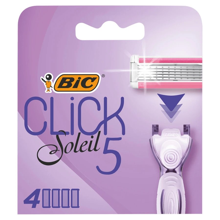 BIC Click 5 Soleil, replacement cartridges, 4 pieces