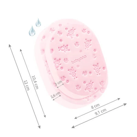 BabyOno badspons voor baby's en kinderen, roze, 1 stuk
