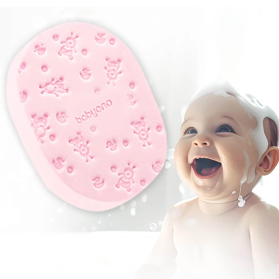 BabyOno badspons voor baby's en kinderen, roze, 1 stuk