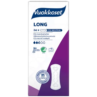 Vuokkoset Wit, maandverband, lang, 24 stuks