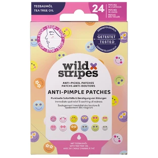 Wild Stripes Anti-Pimple Patches Smile Stop, tea tree oil eczema patches, 24 pieces