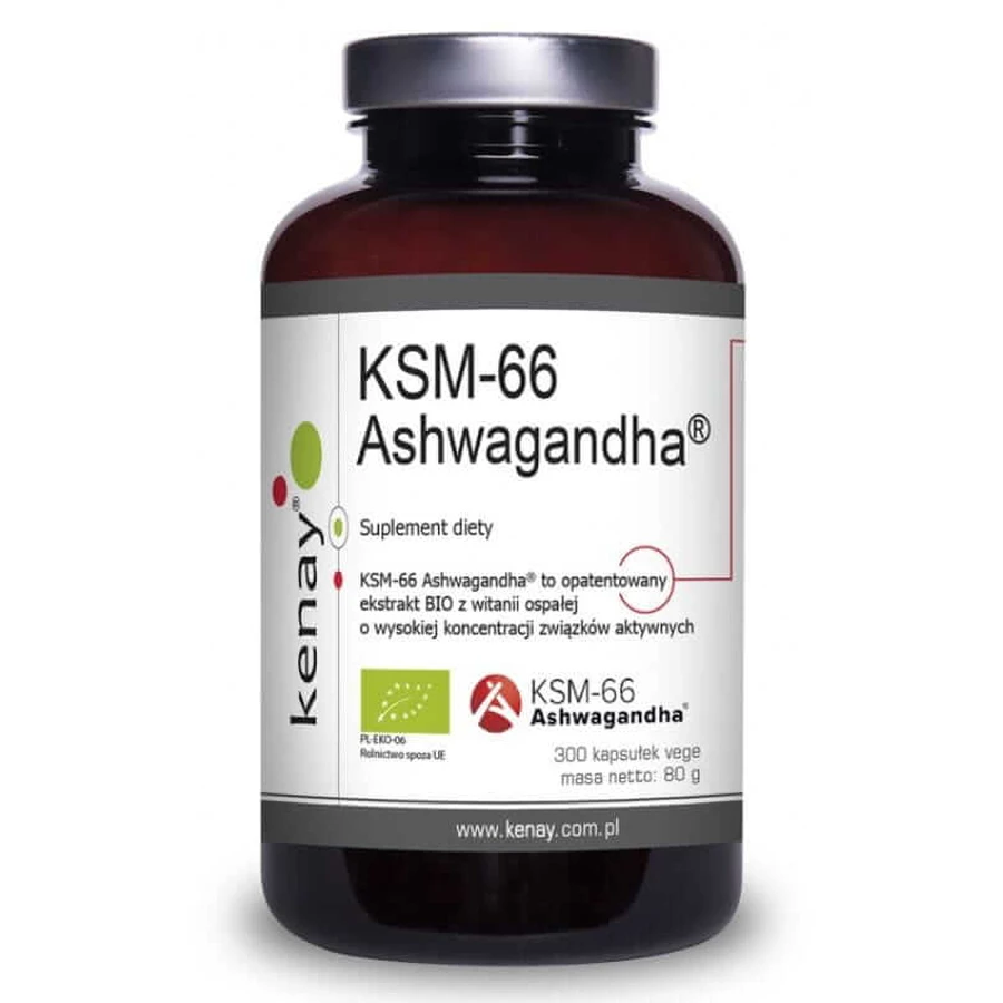 BIO Ashwagandha KSM-66 200mg (300 Kapseln) Kenay