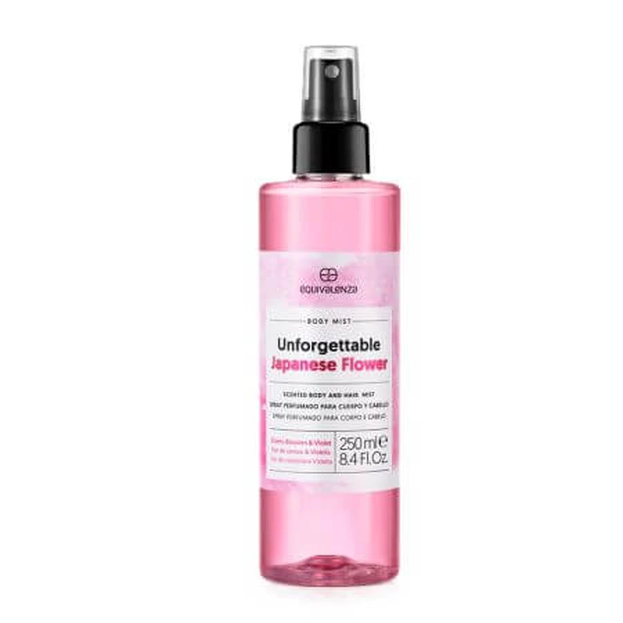 Inolvidables Flores Japonesas Spray para el Cuerpo y el Cabello, 250 ml, Equivalenza