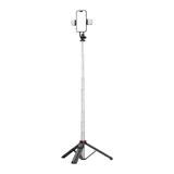Selfie stick WC13YDS telescopic tripod 1.3m with dual light and phone holder - black