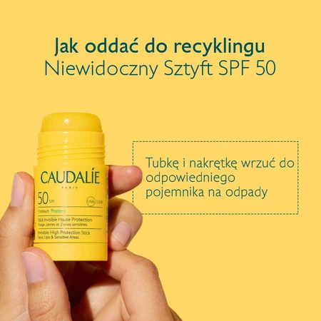 Caudalie Vinosun Protect, onzichtbare stick met hoge bescherming, SPF 50, 15 g + onzichtbare, lichte crème met zeer hoge bescherming, SPF 50+, 20 ml gratis