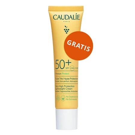 Caudalie Vinosun Protect, onzichtbare stick met hoge bescherming, SPF 50, 15 g + onzichtbare, lichte crème met zeer hoge bescherming, SPF 50+, 20 ml gratis