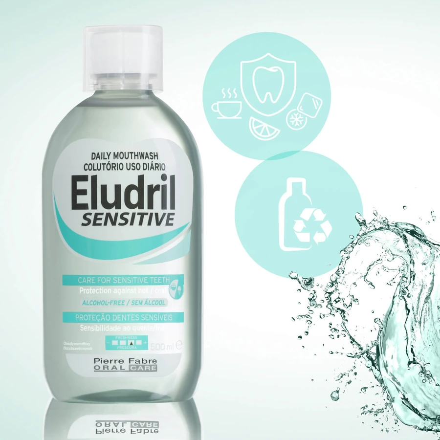 Eludril Sensitive set, mouthwash, 2 x 500 ml