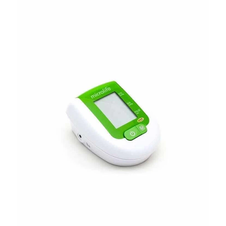 BP 3AG1 Grünes Digitales Oberarm-Blutdruckmessgerät (Adapter+Digitales Thermometer Geschenk)