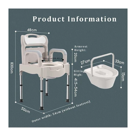 Scaun cu Toaleta pentru Persoane Supraponderale Dr. Happy JLC00601