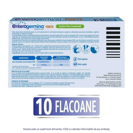Enterogermina Forte, orale suspensie, 10 ampullen х 5 ml, Sanofi