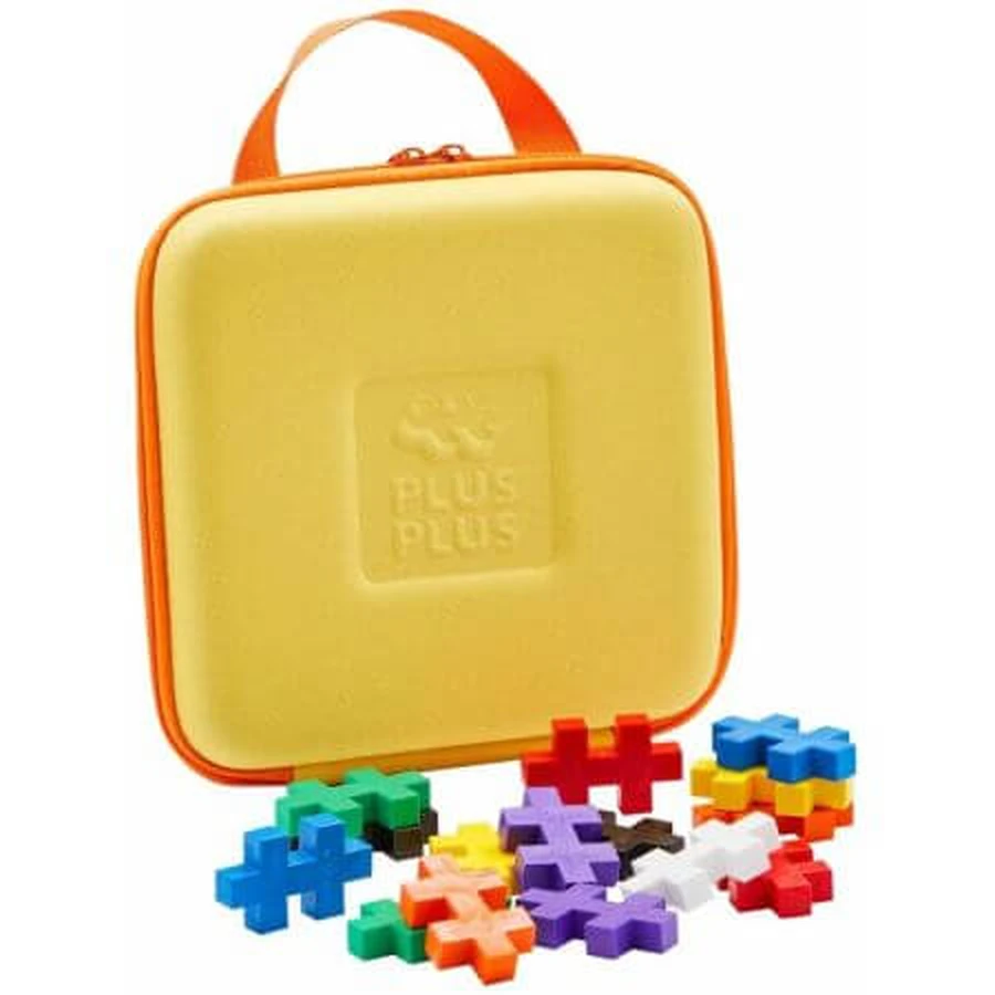 Construction set in zipper bag, + 1 year, 15 large pieces, Plus-Plus