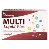 Multivitamin Liquid with minerals, Ginseng and Lutein, 30 gelatin capsules, Vitaking