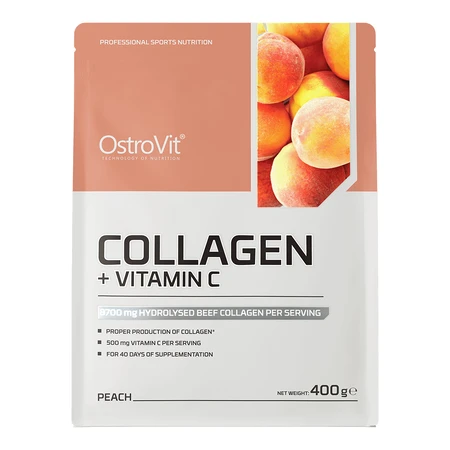 OstroVit Kollagen + Vitamin C, Pfirsichgeschmack, 400 g