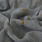 BabyMatex, bamboo blanket with decorative balls Accent, 80 cm x 100 cm, dark grey