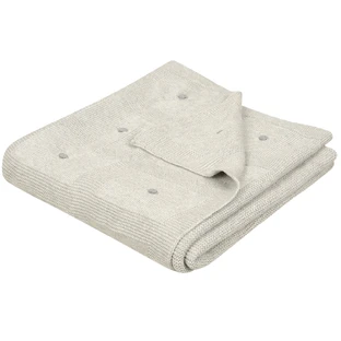 BabyMatex, bamboedeken met decoratieve bolletjes Accent, 80 cm x 100 cm, lichtgrijs