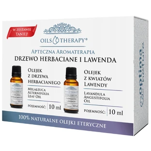 Optima Natura Oils Therapy Aromatherapy Kit, tea tree, 10 ml + lavendel, 10 ml