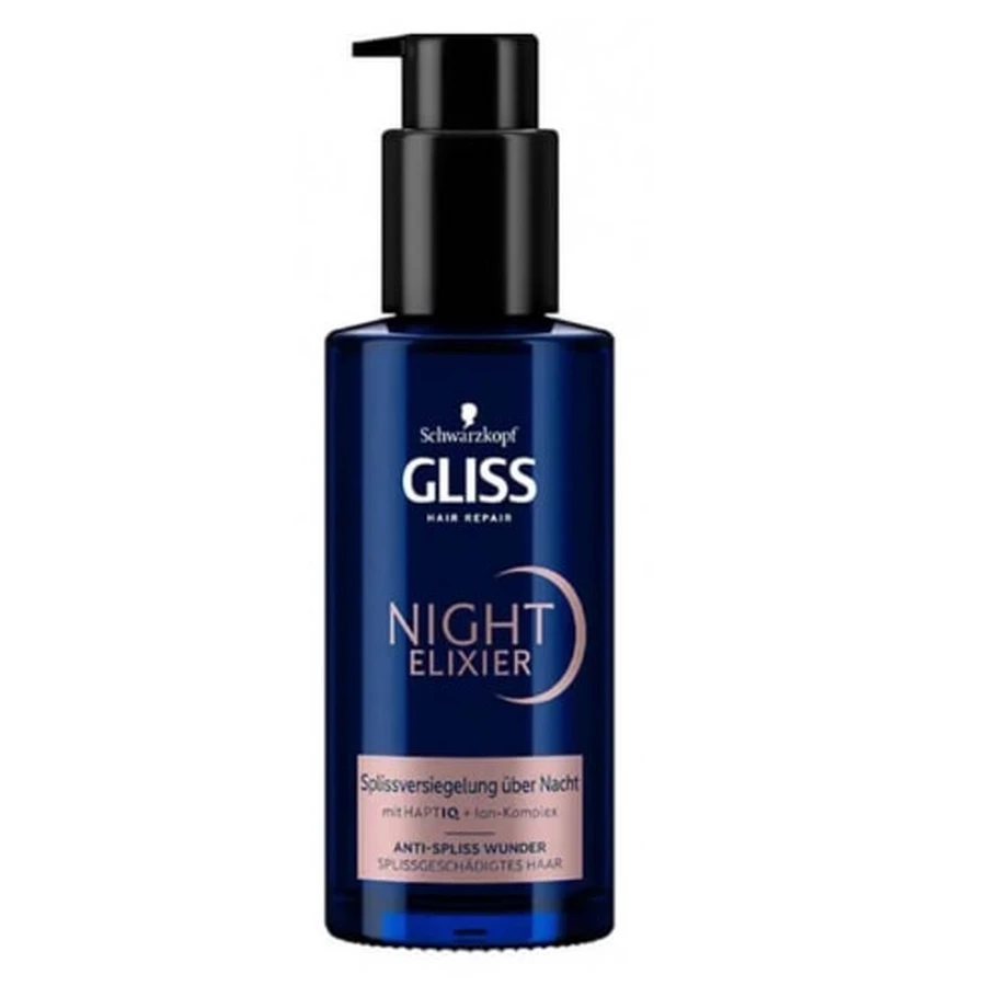 Siero per capelli Gliss Kur Night Elixier, 100 ml