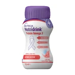 Set Nutridrink Protein Omega 3, Nährstoffpräparat, knackiger Erdbeer-Himbeergeschmack, 8 x 125 ml + Rezeptheft gratis