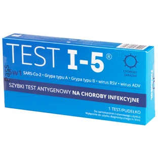 Test I-5 combo 5in1, Antigen-Schnelltest für Infektionskrankheiten, 1 Stück