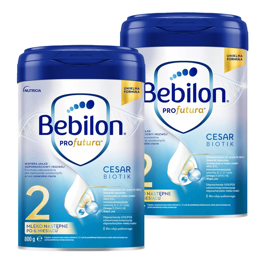 Bebilon Profutura CesarBiotik 2 Kit, Folgemilch, nach 6 Monaten, 2 x 800 g