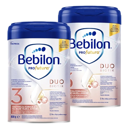 Set Bebilon Profutura DuoBiotik 3, nährstoffreiche Milchnahrung, nach 1 Jahr, 2 x 800 g