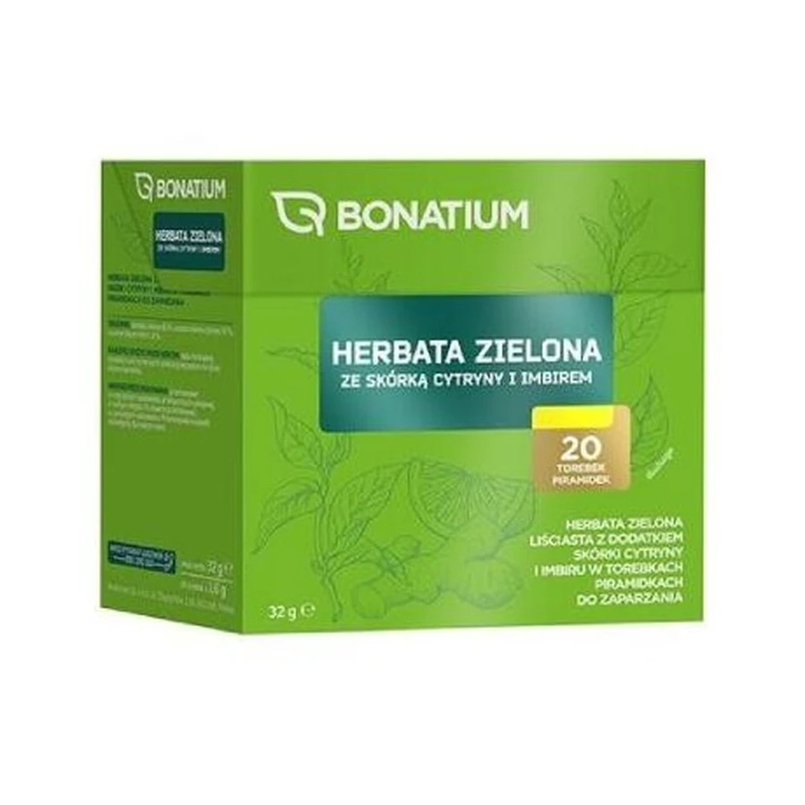 Bonatium Groene thee met citroenschil en gember, 20 builtjes