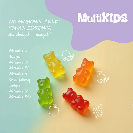 Simple Day MultiKids, Jelly Beans für Kinder ab 4 Jahren, gemischte Geschmacksrichtungen, 120 Stück