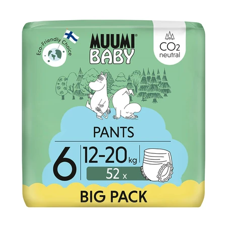 Muumi Baby, scutece, mărimea 6, 12-20 kg, 52 buc