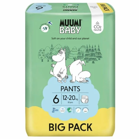 Muumi Baby, scutece, mărimea 6, 12-20 kg, 52 buc