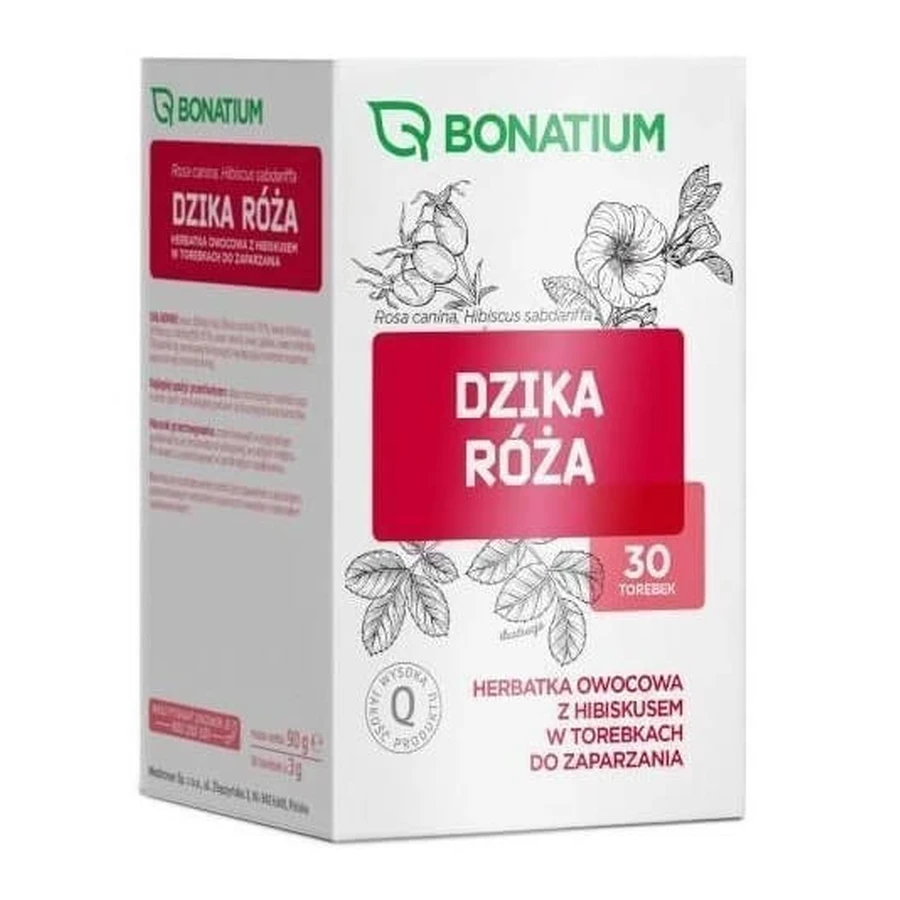 Bonatium Wilde Rozen Vruchtenthee met hibiscus, 30 builtjes