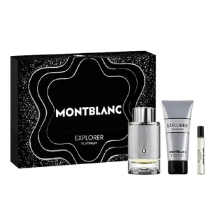 Mont Blanc Explorer Platinum Set Eau de Parfum, 100 ml + Eau de Parfum Miniature, 7.5 ml + Shower Gel, 100 ml