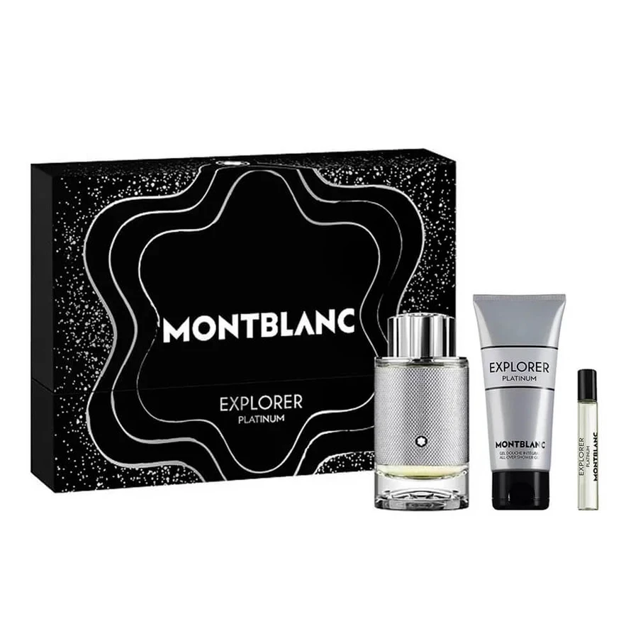 Mont Blanc Explorer Platinum Set Eau de Parfum, 100 ml + Eau de Parfum Miniature, 7.5 ml + Shower Gel, 100 ml