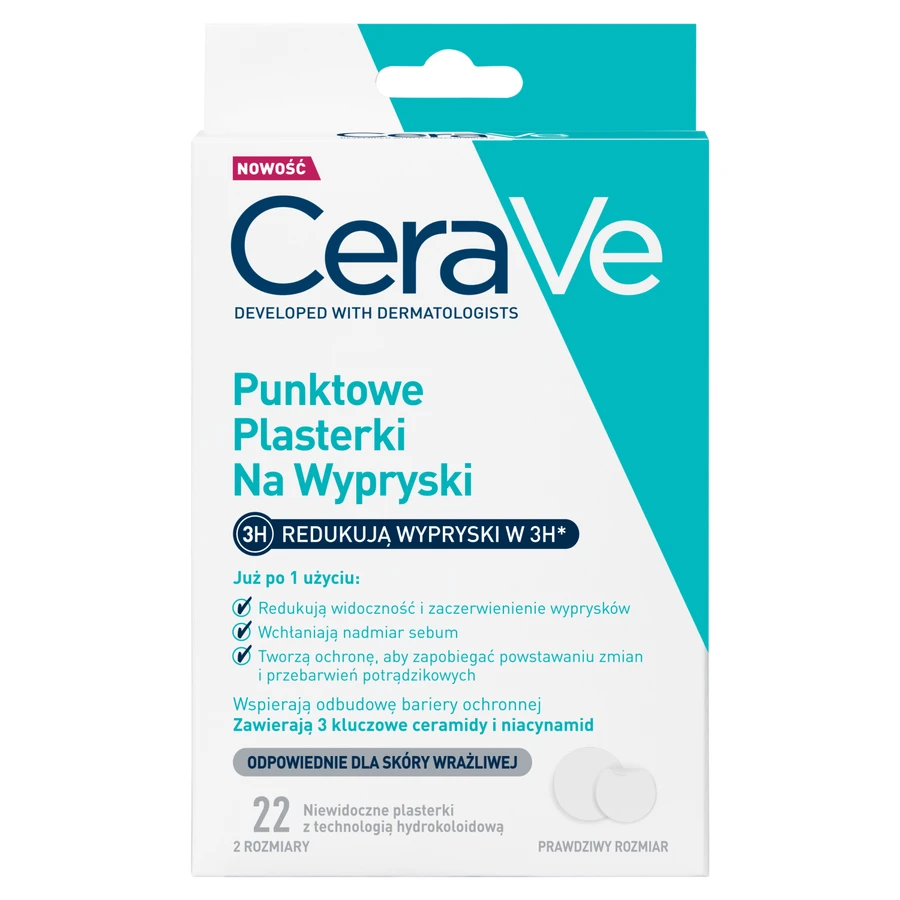CeraVe, vlekkenpleisters voor onzuiverheden, 22 stuks