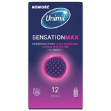 Unimil Sensation Max, Preservativos de látex con ribete, 12 unidades