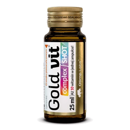 Olimp Gold-Vit Complex Shot, Glasampulle, Orangengeschmack, 25 ml