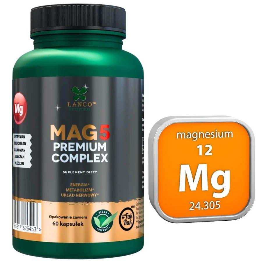 Lanco Nutritions Mag5 Premium-Komplex, 60 Kapseln