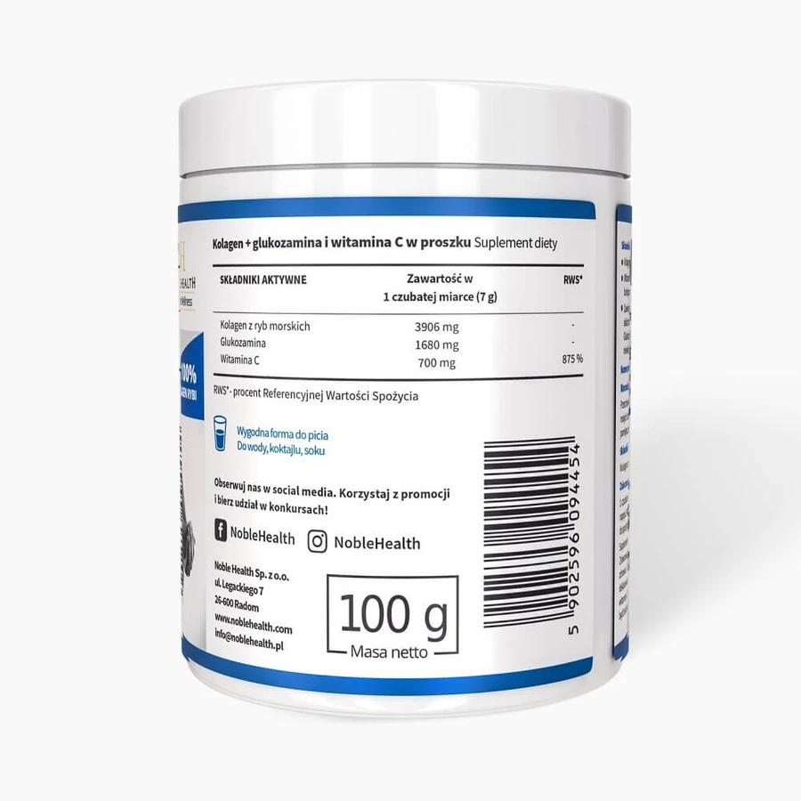 Noble Health Kollagen + Glucosamin und Vitamin C, 100 g