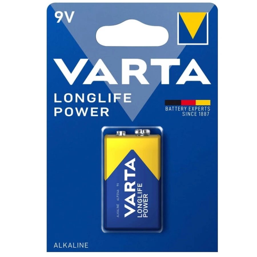Varta, batteria alcalina Longlife Power 9V, 1 pezzo